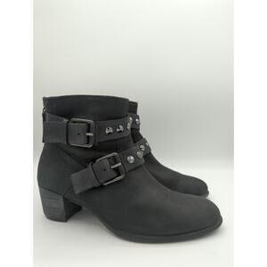 Ecco leather studded strap bootie size 5.5